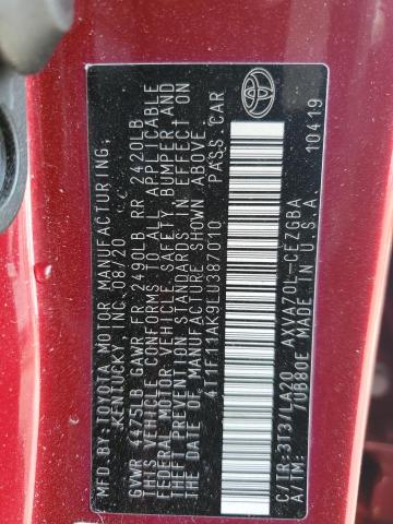 VIN 4T1F11AK9LU387010 2020 Toyota Camry, Xle no.12