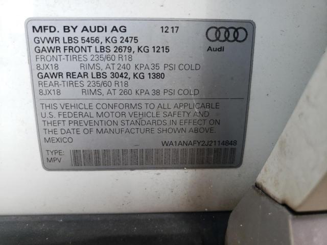 VIN WA1ANAFY2J2114848 2018 Audi Q5, Premium no.13