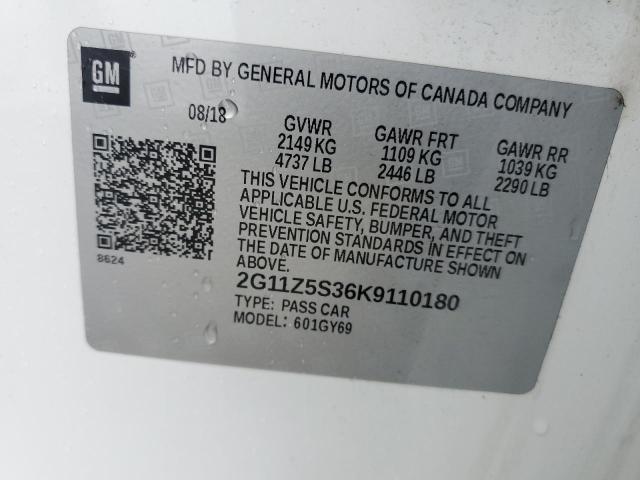 2019 Chevrolet Impala Lt VIN: 2G11Z5S36K9110180 Lot: 54625094