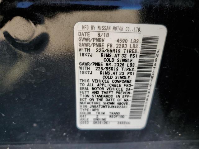 2018 Nissan Rogue S VIN: JN8AT2MT9JW492381 Lot: 54809324