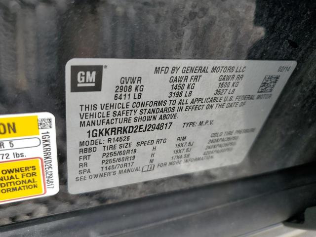 VIN 1GKKRRKD2EJ294817 2014 GMC ACADIA no.13