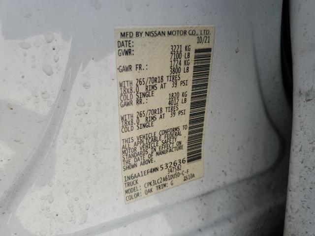 2021 Nissan Titan Sv VIN: 1N6AA1EF4MN532636 Lot: 55101604