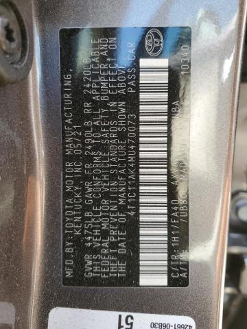 VIN 4T1C11AK4MU470073 2021 Toyota Camry, LE no.12