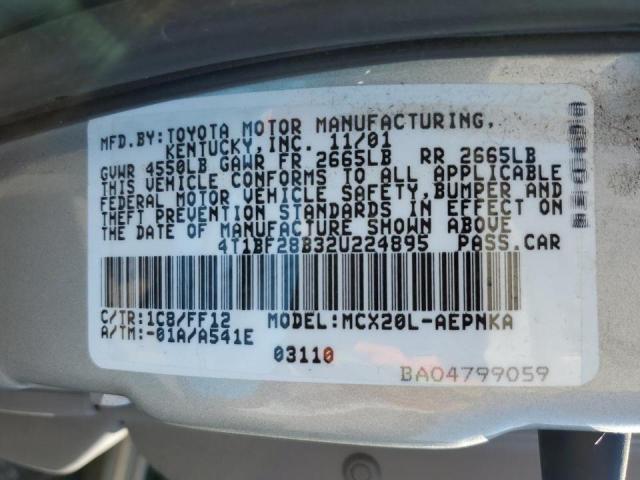 2002 Toyota Avalon Xl VIN: 4T1BF28B32U224895 Lot: 53078694