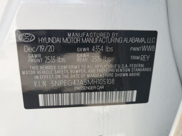 2021 Hyundai Sonata Se VIN: 5NPEG4JA5MH105108 Lot: 53428954