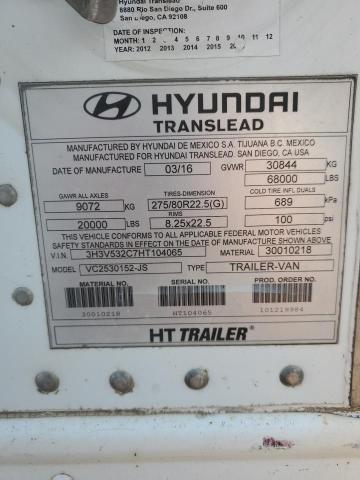 Lot #2537814626 2017 HYUNDAI TRAILER salvage car