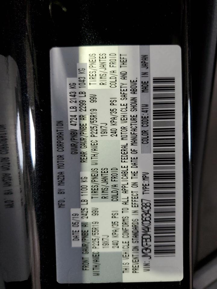 JM3KFBDM4K0634387 2019 Mazda Cx-5 Grand Touring