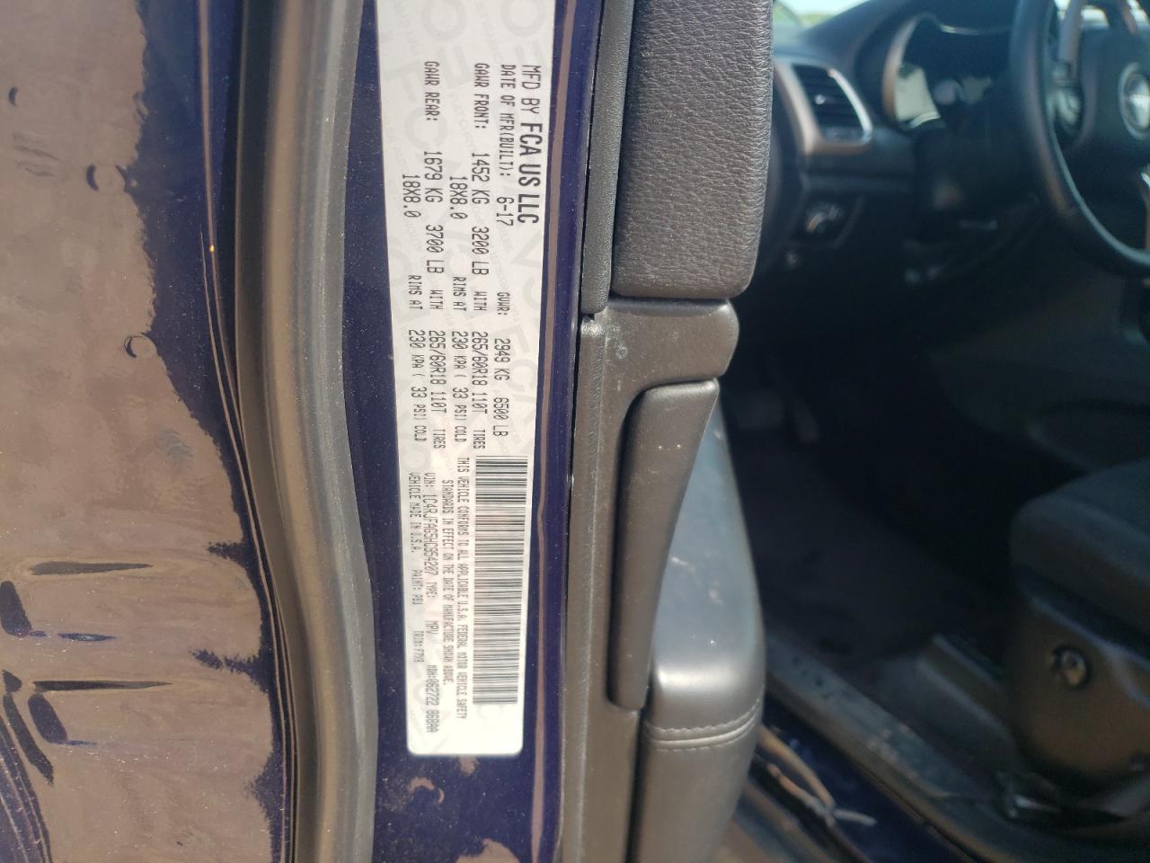 1C4RJFAG5HC954207 2017 Jeep Grand Cherokee Laredo