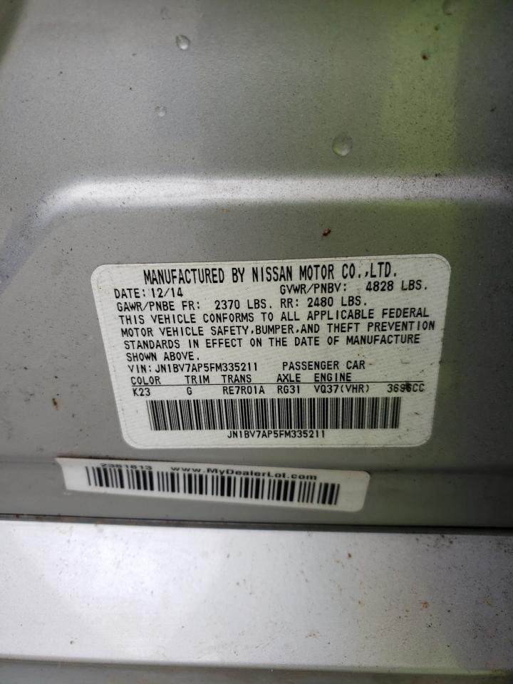 JN1BV7AP5FM335211 2015 Infiniti Q50 Base