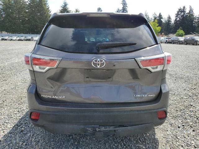 2015 Toyota Highlander Limited VIN: 5TDDKRFH6FS165005 Lot: 55460124