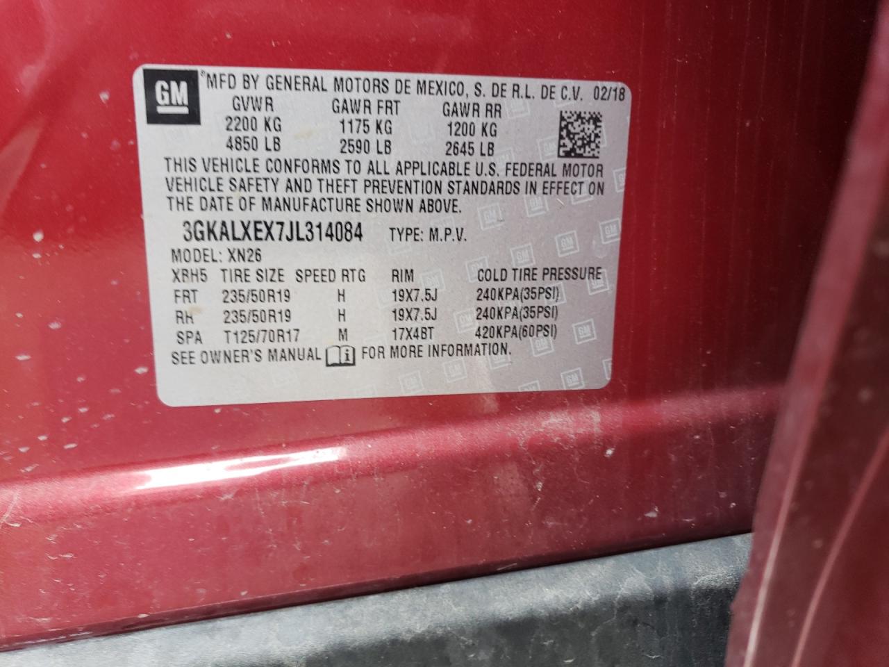 3GKALXEX7JL314084 2018 GMC Terrain Denali