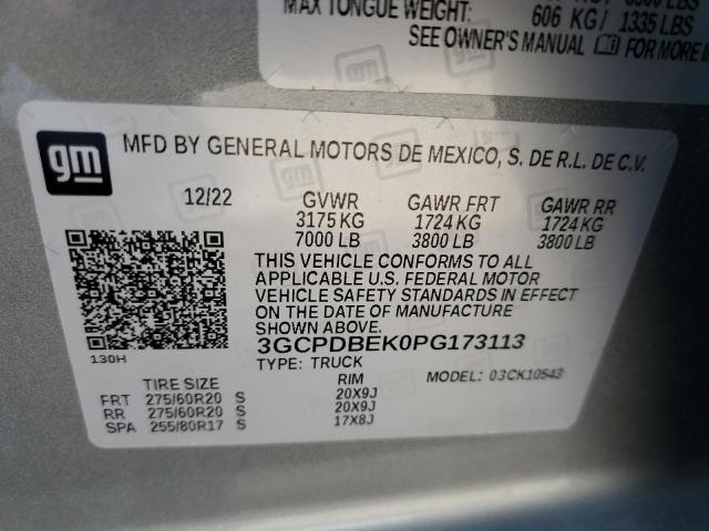 2023 CHEVROLET K1500 - 3GCPDBEK0PG173113