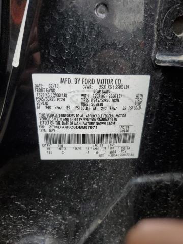 2013 Ford Edge Limited VIN: 2FMDK4KC0DBB87671 Lot: 53998344