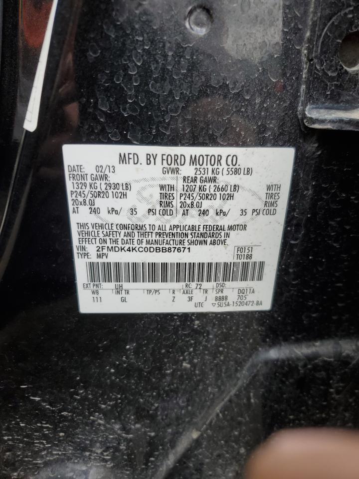 2FMDK4KC0DBB87671 2013 Ford Edge Limited