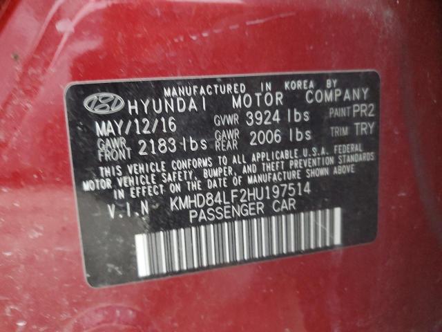 2017 HYUNDAI ELANTRA SE - KMHD84LF2HU197514