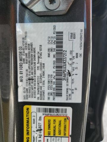 VIN 3FA6P0LU3JR227212 2018 Ford Fusion, Se Hybrid no.12