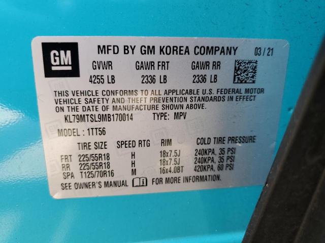 KL79MTSL9MB170014 Chevrolet Trailblzr TRAILBLAZE 14