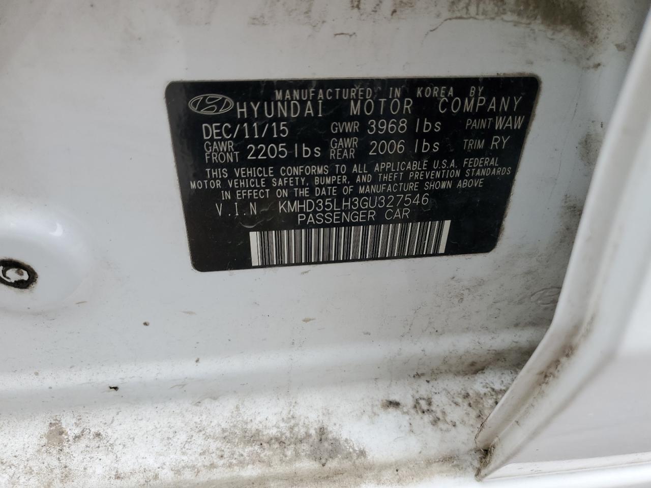 KMHD35LH3GU327546 2016 Hyundai Elantra Gt