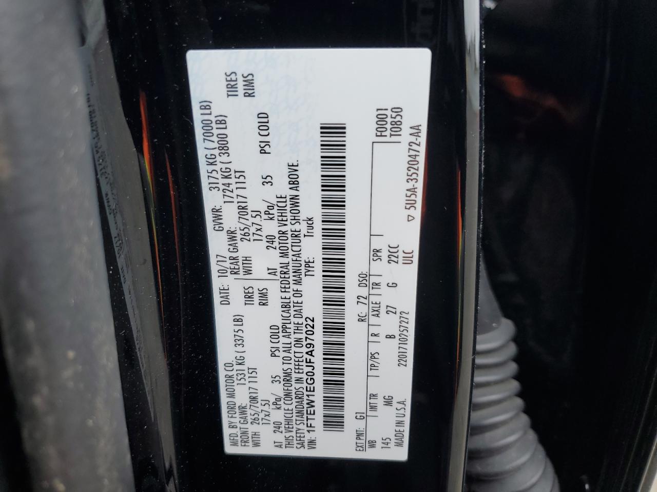 1FTEW1EG0JFA97022 2018 Ford F150 Supercrew