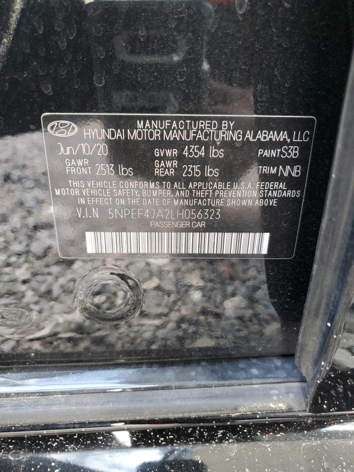 5NPEF4JA2LH056323 2020 Hyundai Sonata Sel