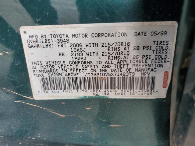 1999 Toyota Rav4 VIN: JT3HP10V5X7142379 Lot: 55285384