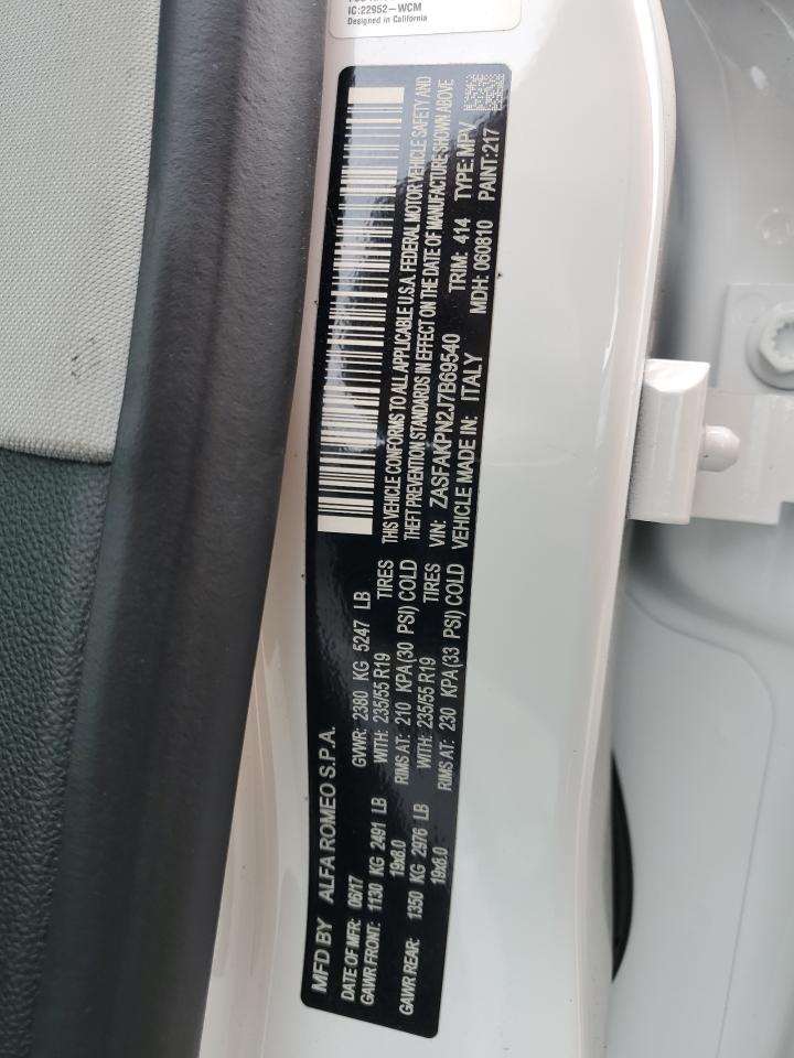 ZASFAKPN2J7B69540 2018 Alfa Romeo Stelvio Sport