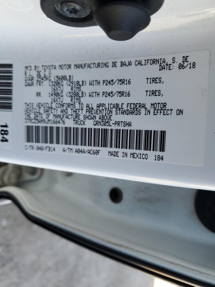 3TMCZ5AN9JM166476 2018 Toyota Tacoma Double Cab