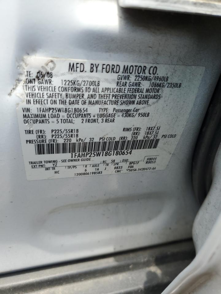 1FAHP25W18G180654 2008 Ford Taurus Limited