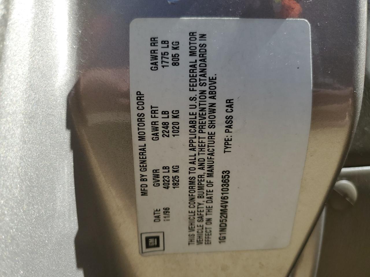 1G1ND52M4V6103653 1997 Chevrolet Malibu