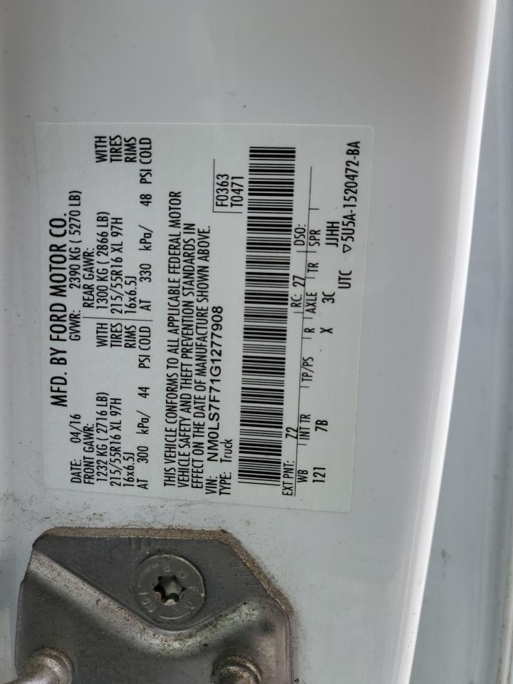 NM0LS7F71G1277908 2016 Ford Transit Connect Xlt