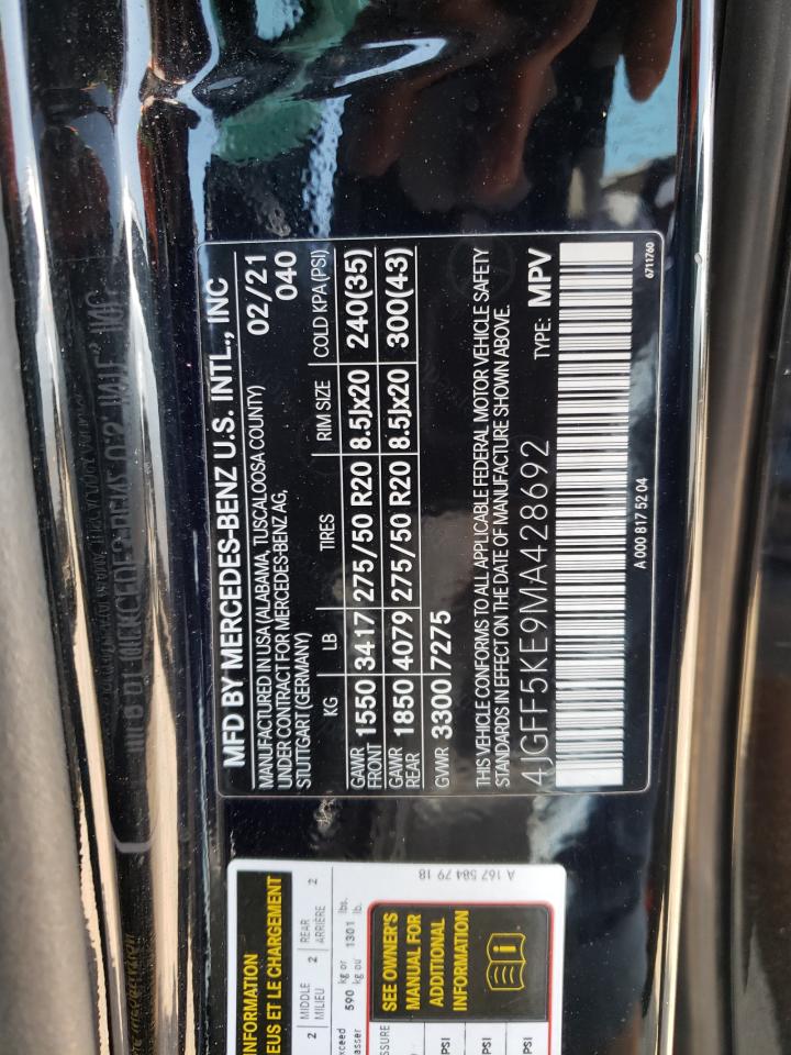 4JGFF5KE9MA428692 2021 Mercedes-Benz Gls 450 4Matic