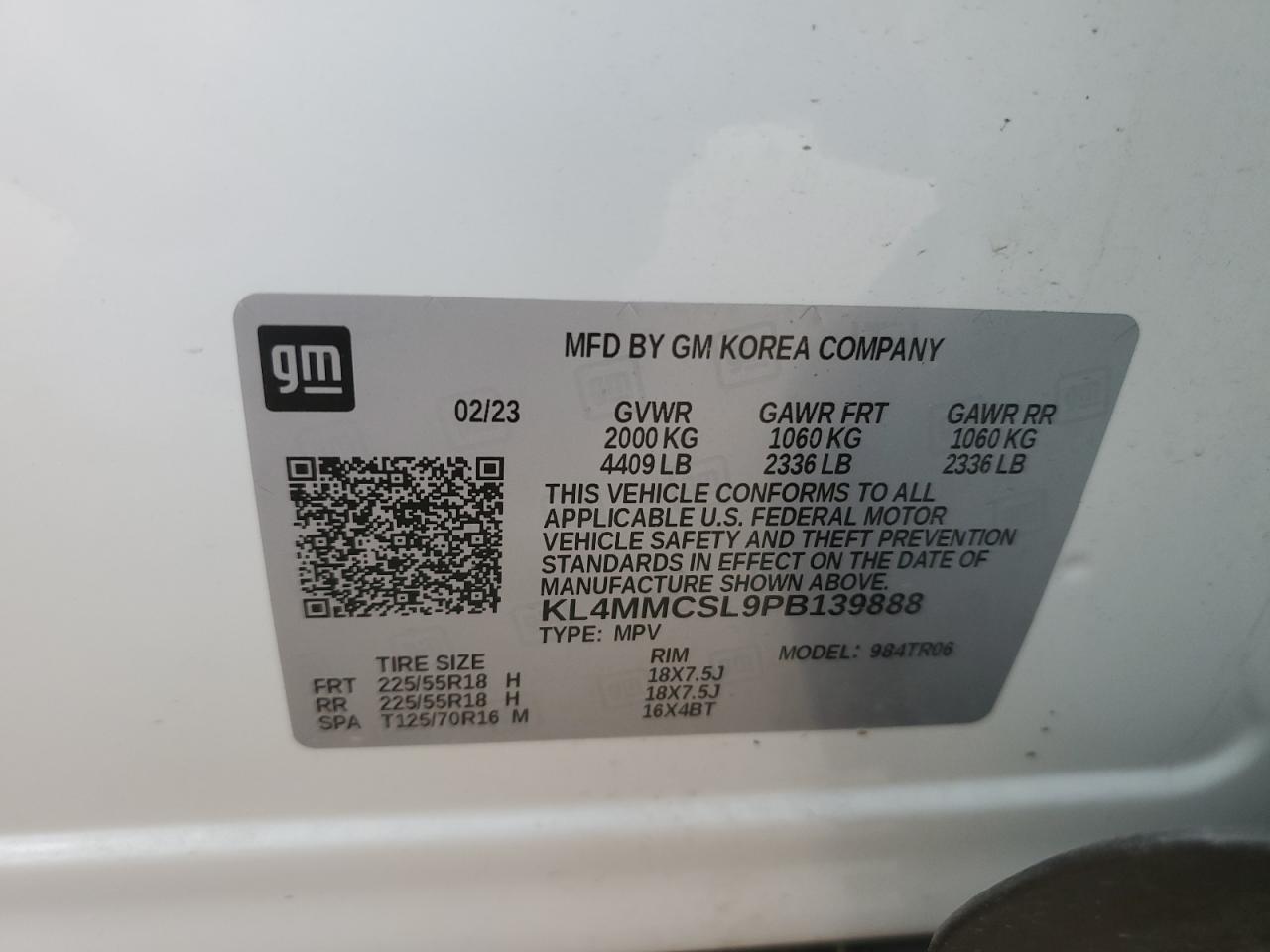 KL4MMCSL9PB139888 2023 Buick Encore Gx Preferred