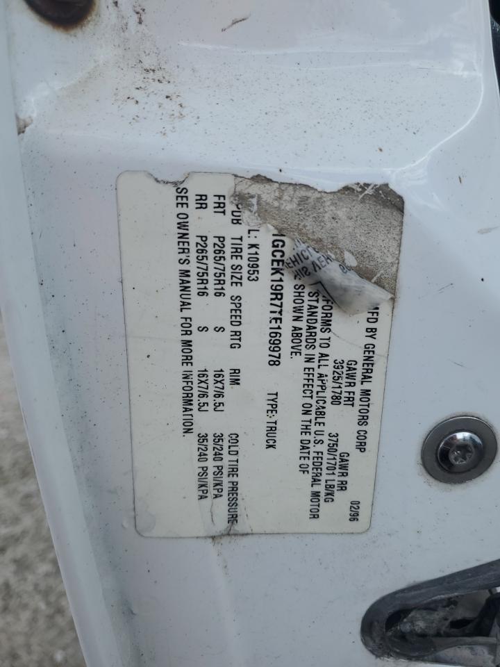 1GCEK19R7TE169978 1996 Chevrolet Gmt-400 K1500