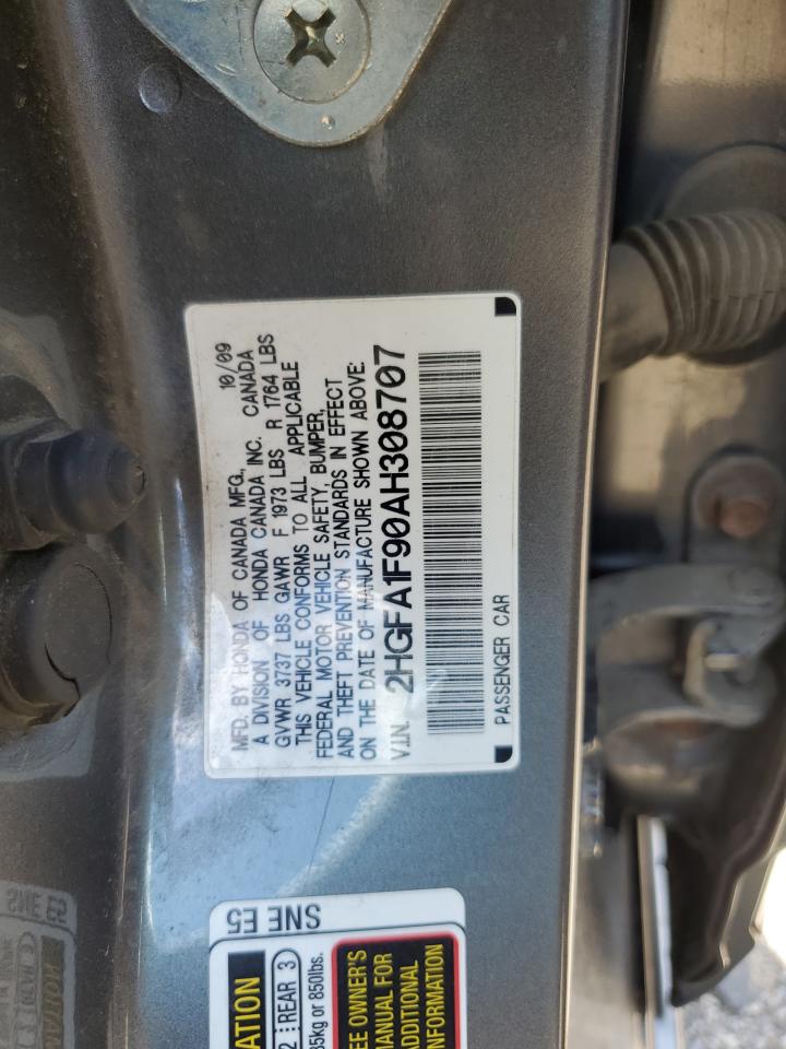 2HGFA1F90AH308707 2010 Honda Civic Exl