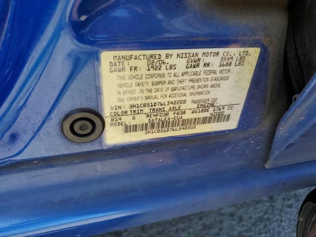 2006 Nissan Sentra 1.8 VIN: 3N1CB51D76L542202 Lot: 54831074