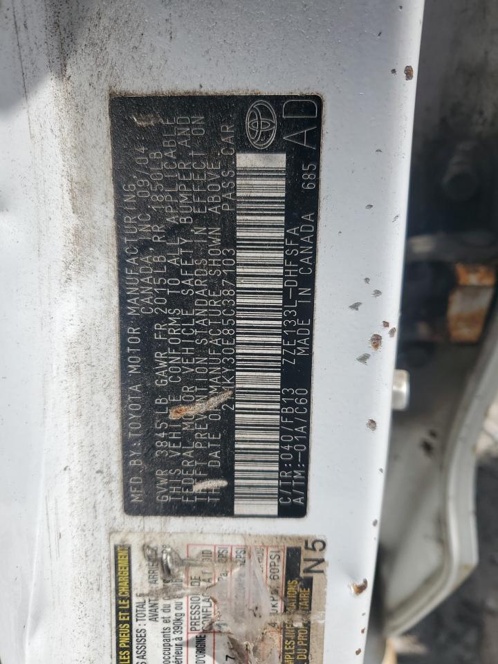 2T1KY30E85C387103 2005 Toyota Corolla Matrix Xrs