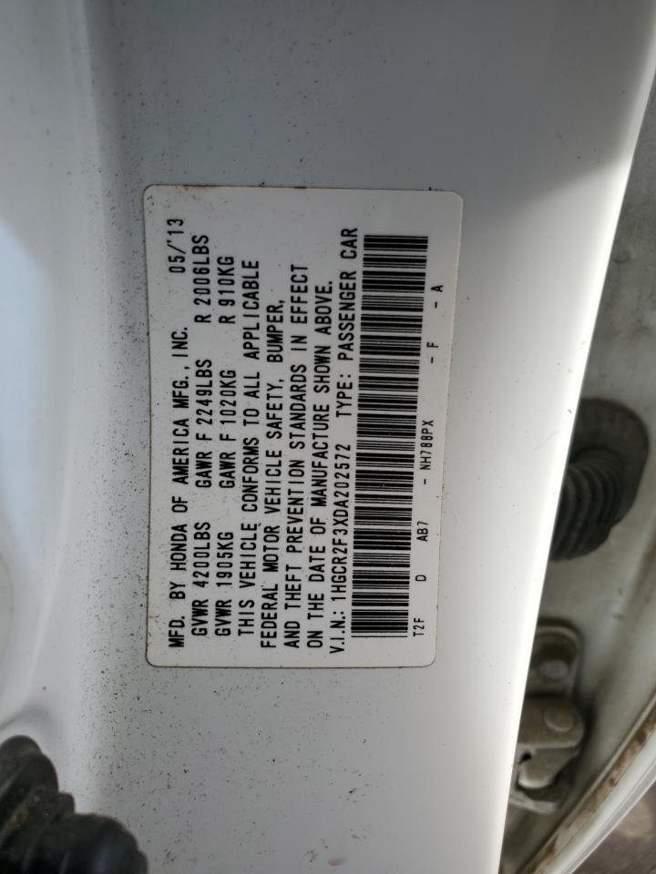 1HGCR2F3XDA202572 2013 Honda Accord Lx