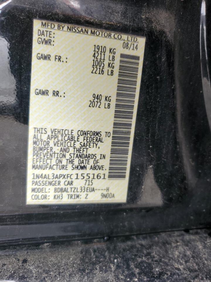 1N4AL3APXFC155161 2015 Nissan Altima 2.5