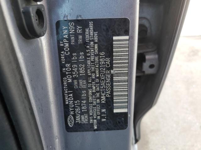 2015 Hyundai Accent Gs VIN: KMHCT5AEXFU219816 Lot: 55480174