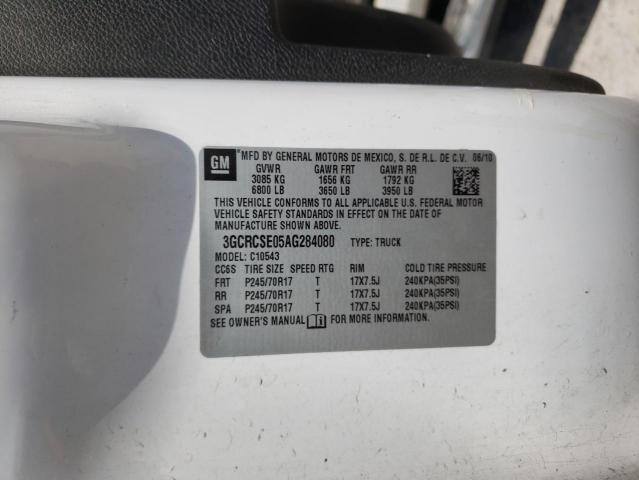 2010 Chevrolet Silverado C1500 Lt VIN: 3GCRCSE05AG284080 Lot: 53132344