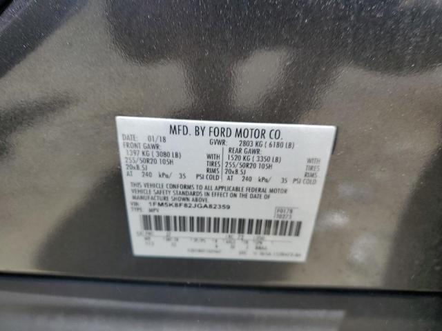 2018 Ford Explorer Limited VIN: 1FM5K8F82JGA82359 Lot: 56970754