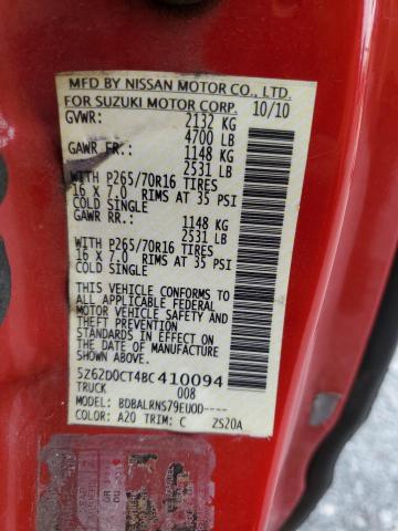 5Z62D0CT4BC410094 2011 Suzuki Equator Base