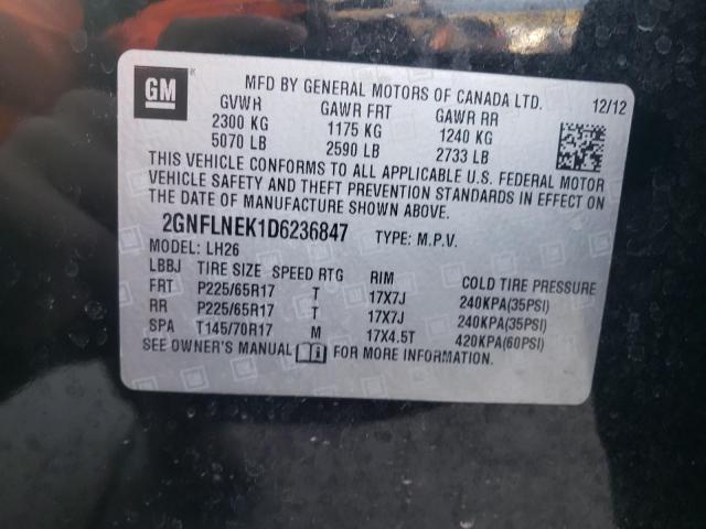 2013 Chevrolet Equinox Lt VIN: 2GNFLNEK1D6236847 Lot: 53312374