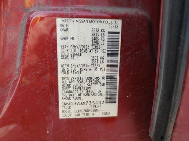 2019 NISSAN FRONTIER S - 1N6AD0EV1KN735442