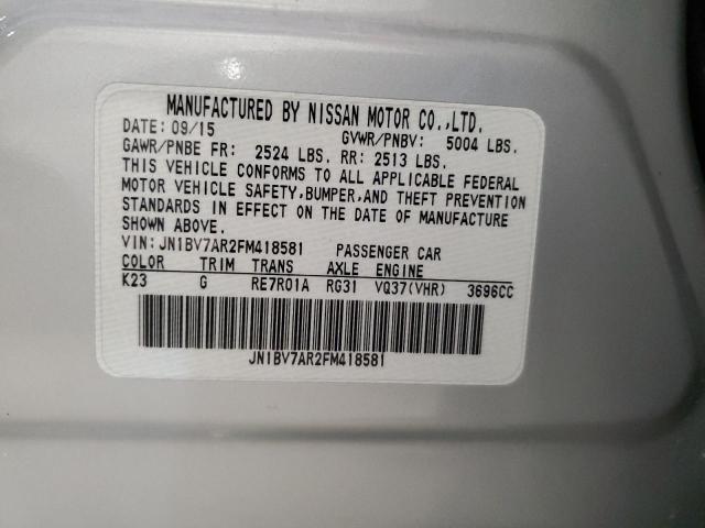 2015 Infiniti Q50 Base VIN: JN1BV7AR2FM418581 Lot: 55665404