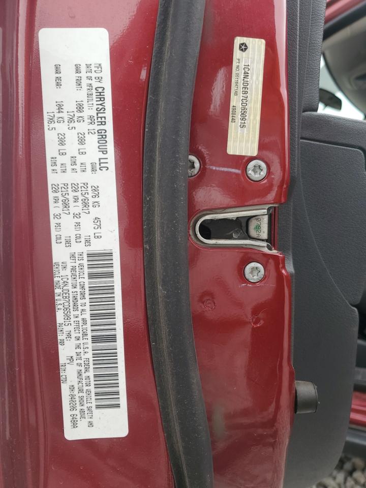 1C4NJDEB7CD650915 2012 Jeep Compass Latitude