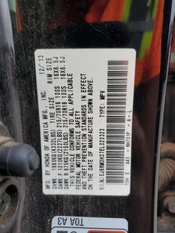 2014 Honda Cr-V Lx VIN: 5J6RM3H37EL020323 Lot: 56121664