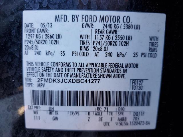 2FMDK3JCXDBC41277 2013 Ford Edge Sel