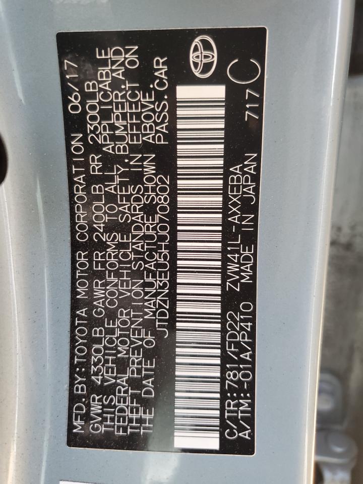 JTDZN3EU5HJ070802 2017 Toyota Prius V