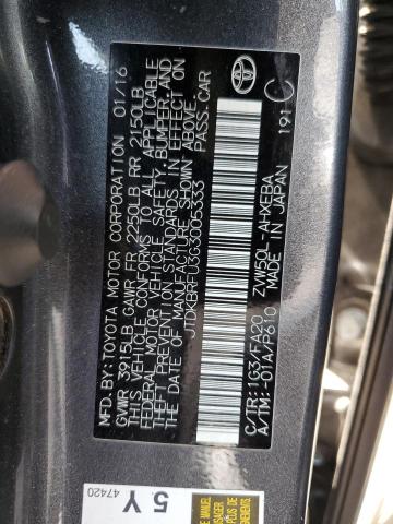 2016 Toyota Prius VIN: JTDKBRFU3G3005333 Lot: 56646664